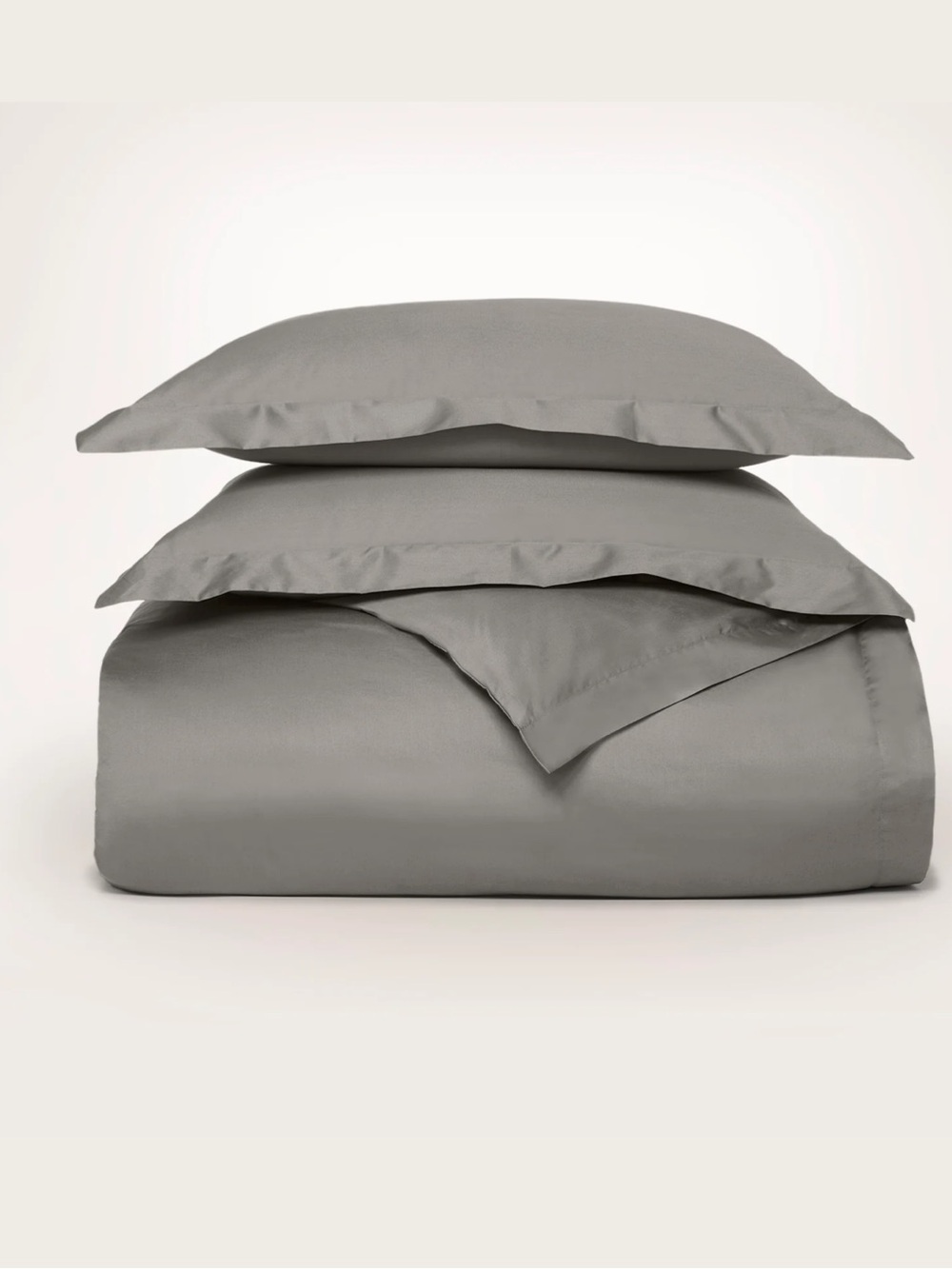 Boll and Branch King Size  Hemmed Duvet Cover Set in stone
